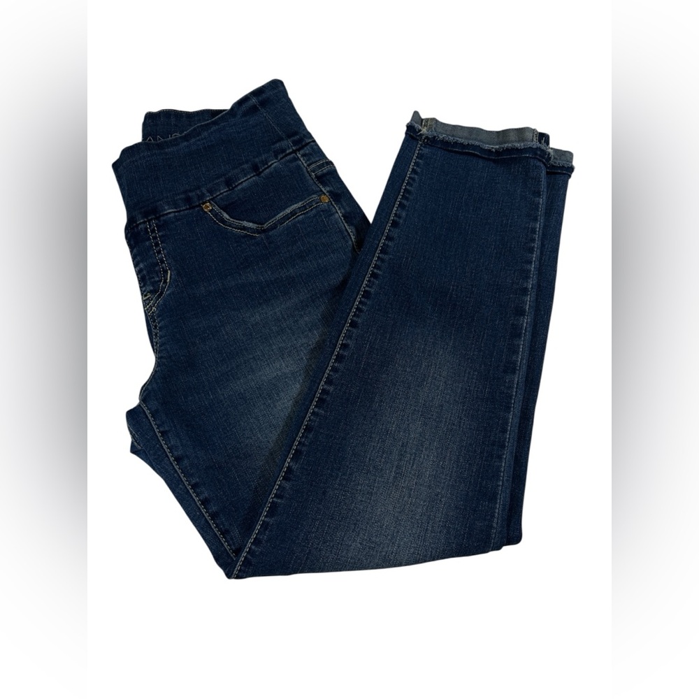 Jag Jeans High Rise Slim Ankle Pull On Denim Blue Sculpting Comfort Size 4P